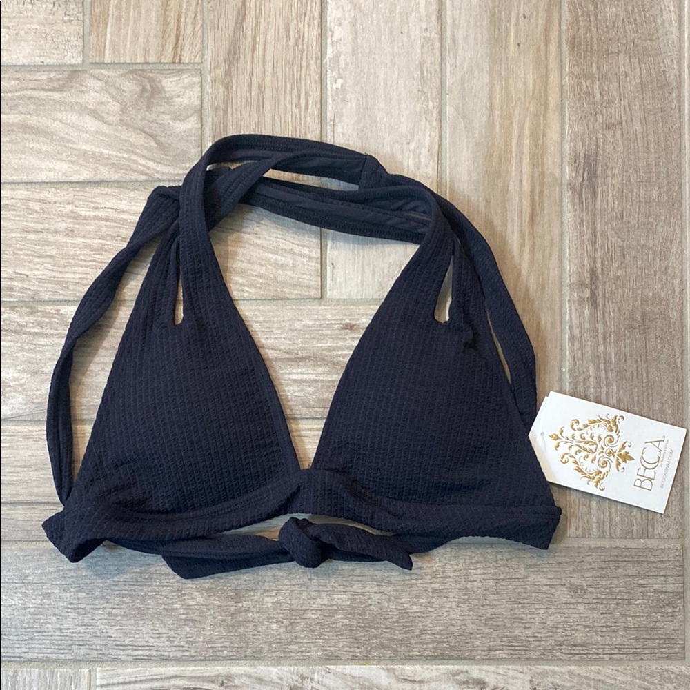 Becca Black Halter Bikini Top